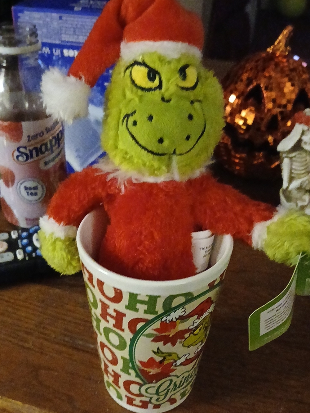 Grinch Plush Holiday Mug Gift